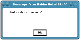 Redtiz leaves us a Hello from Habbo staff!
